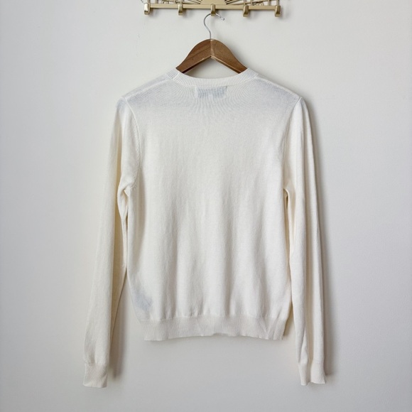 Amanda Maria Cashmere Blend Sweater XS Crew Neck Ivory - Picture 4 of 8